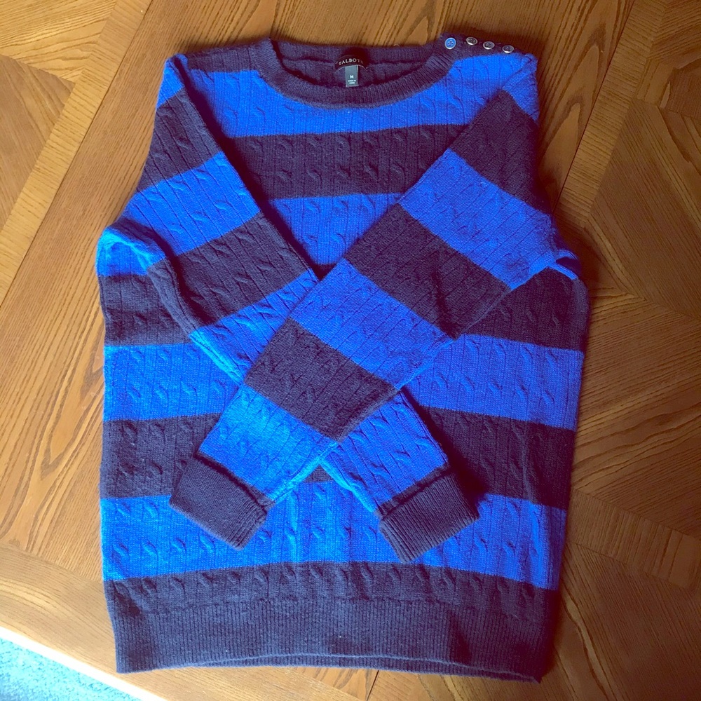 Talbots Lambswool Blend Striped Sweater